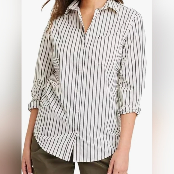 Size S Oversized Boyfriend Dress Shirt p2p 22 in - Picture 6 of 8